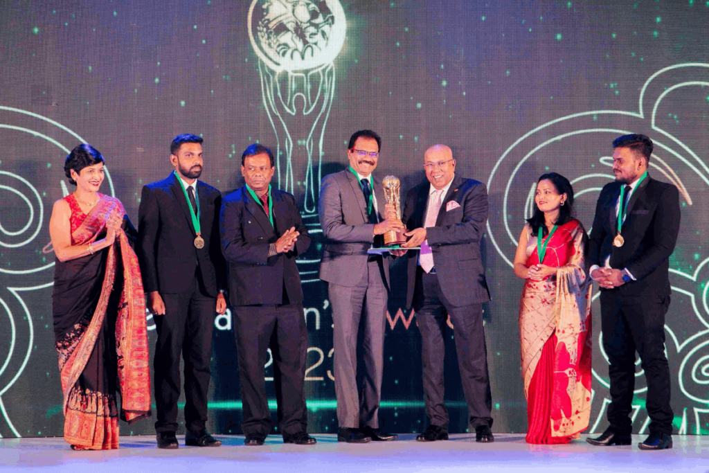 The Hayleys Agriculture team receiving the Innovation Category award